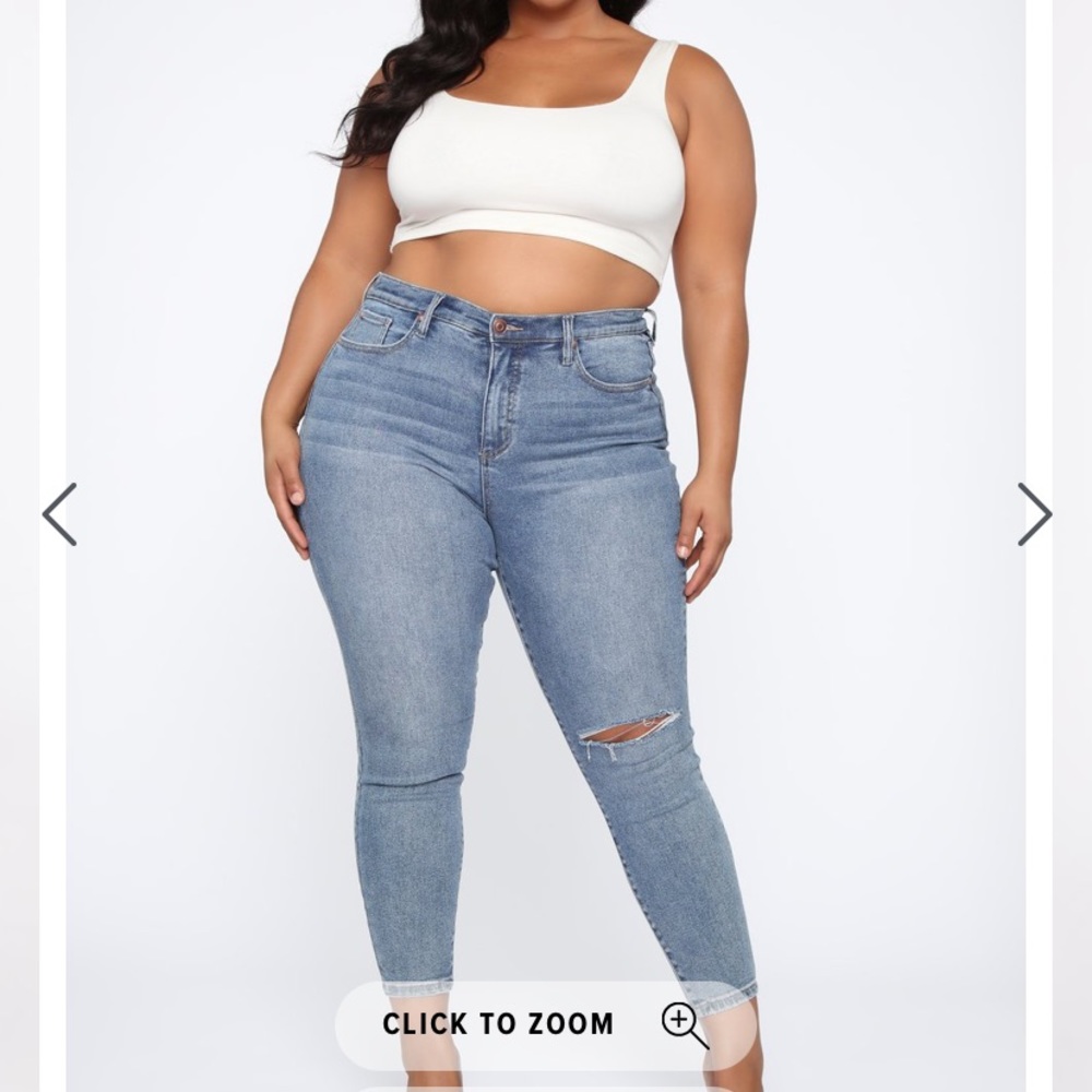Fashion Nova Ultra High Waist Distressed Skinny